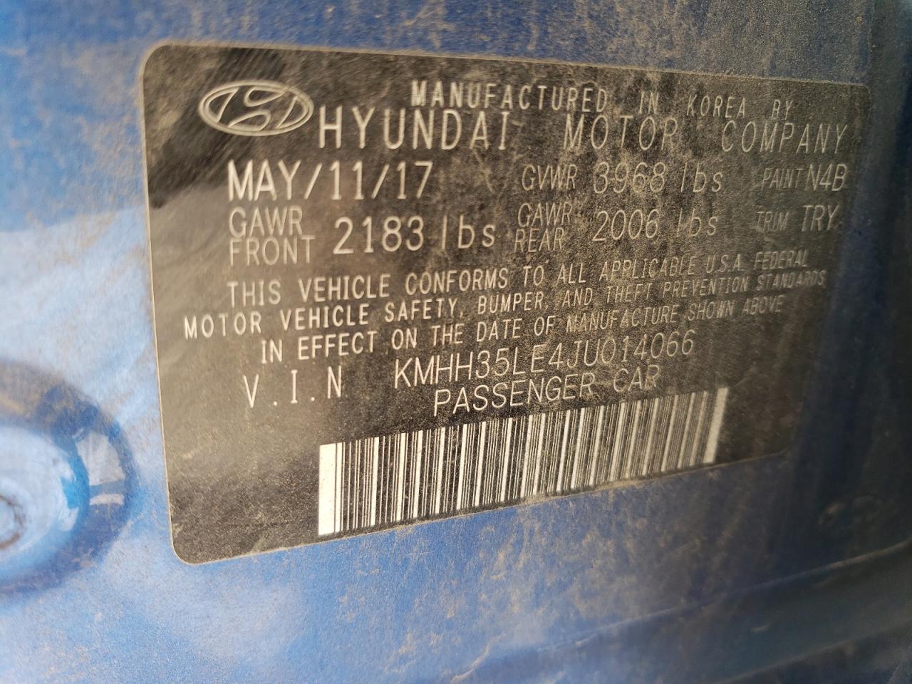 Lot #3033483082 2018 HYUNDAI ELANTRA GT