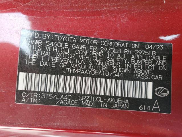 2023 LEXUS LC 500 JTHMPAAY0PA107544