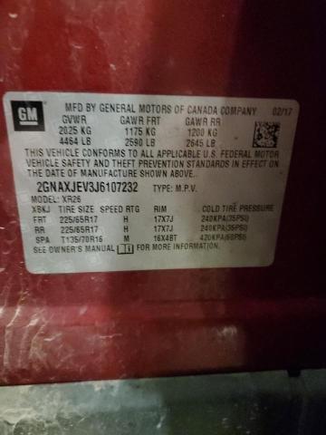 2018 CHEVROLET EQUINOX LT - 2GNAXJEV3J6107232