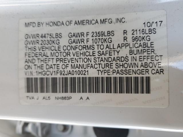 VIN 1HGCV1F92JA010021 2018 HONDA ACCORD no.12