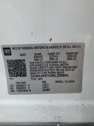 VIN 3GNAXKEV2NL209841 2022 CHEVROLET EQUINOX no.12