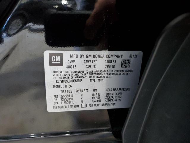 2022 CHEVROLET TRAILBLAZE - KL79MUSL3NB057053