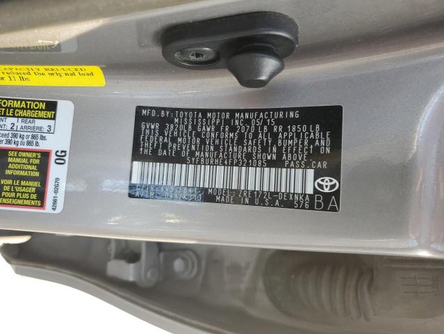 2015 TOYOTA COROLLA L - 5YFBURHE4FP321085