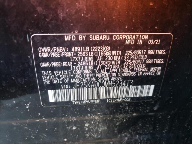 2021 SUBARU FORESTER JF2SKADC0MH523413