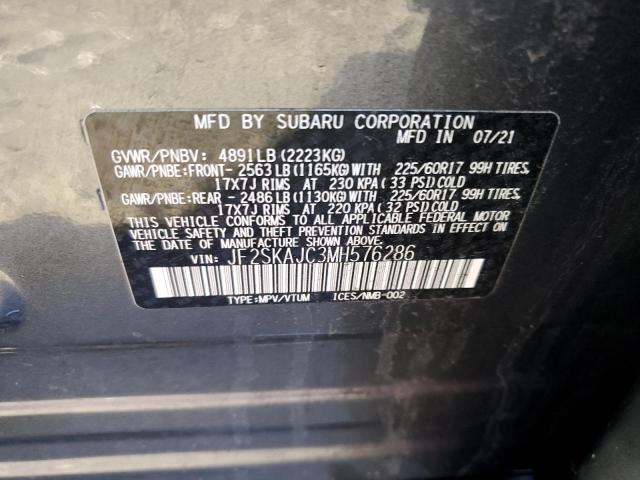 2021 SUBARU FORESTER P - JF2SKAJC3MH576286