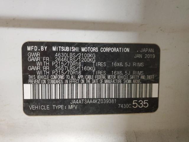 2019 MITSUBISHI ECLIPSE CR JA4AT3AA4KZ039381