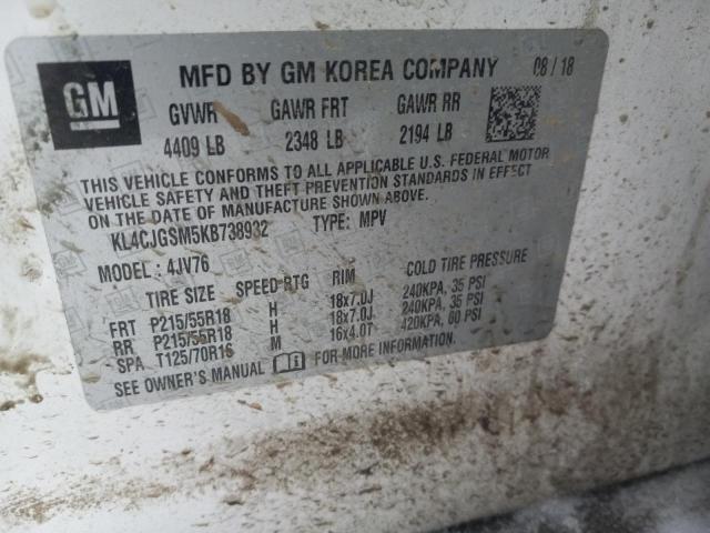 2019 BUICK ENCORE ESS - KL4CJGSM5KB738932
