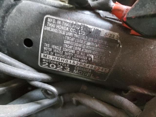 2023 HONDA CBR650 RA MLHRH0152P5400341