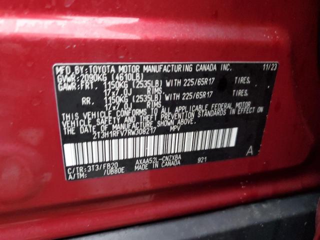 VIN 2T3H1RFV7RW308217 2024 TOYOTA RAV4 no.12