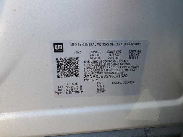 2022 CHEVROLET EQUINOX LT - 2GNAXJEV3N6131620