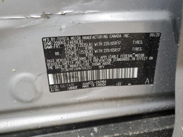 2021 TOYOTA RAV4 XLE - 2T3W1RFV4MW104202