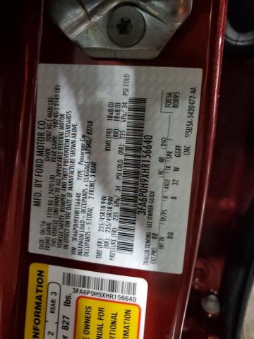 2017 FORD FUSION SE - 3FA6P0H9XHR156640