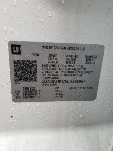 2020 CHEVROLET SUBURBAN K - 1GNSKHKC5LR261897