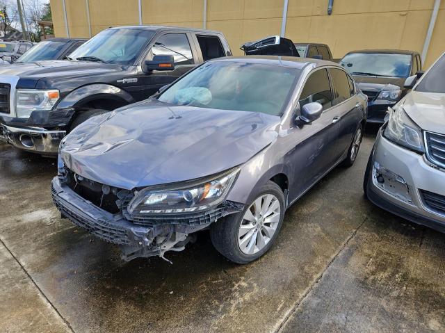 HONDA ACCORD EXL 2014 gray sedan 4d gas 1HGCR3F86EA017390 photo #3