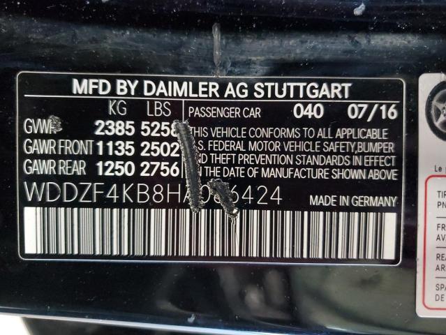 VIN WDDZF4KB8HA086424 2017 MERCEDES-BENZ E-CLASS no.12