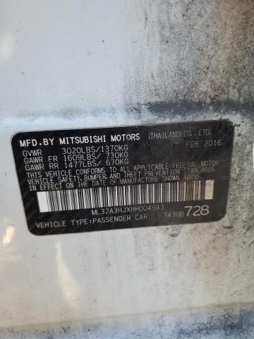 2017 MITSUBISHI MIRAGE ES - ML32A3HJXHH004643