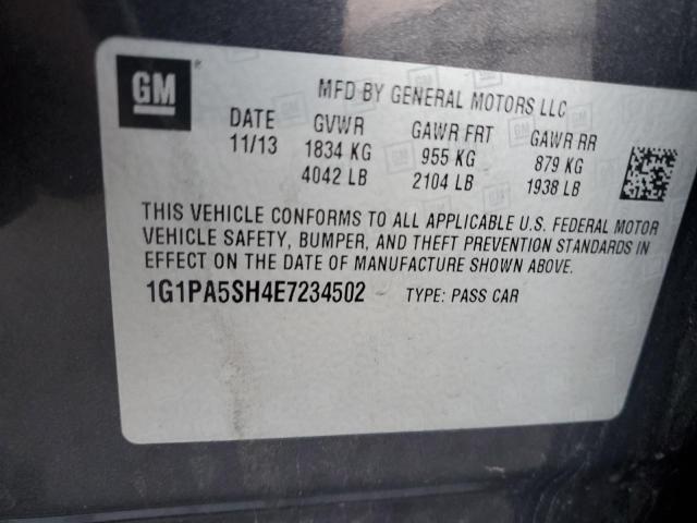 2014 CHEVROLET CRUZE LS - 1G1PA5SH4E7234502
