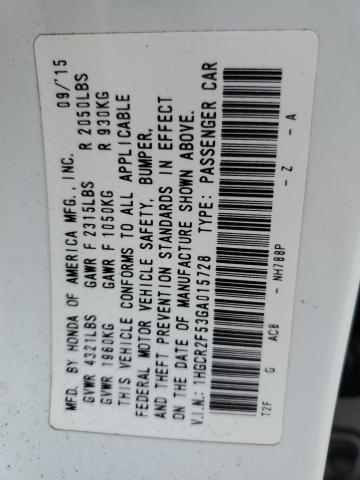 2016 HONDA ACCORD SPO - 1HGCR2F53GA015728