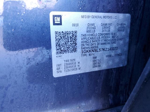 2019 GMC ACADIA SLE - 1GKKNSLS7KZ143372