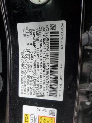 2HGFE2F26PH562024 2023 HONDA CIVIC