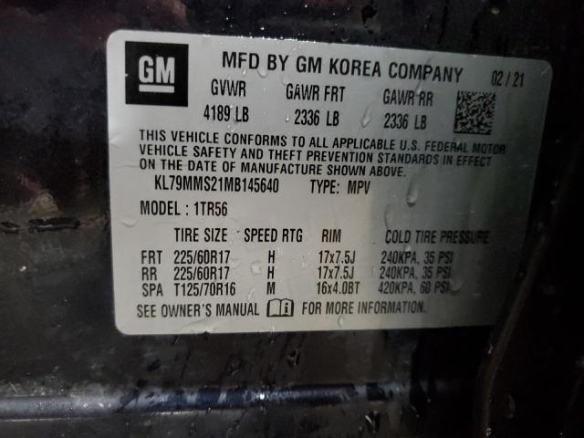 2021 CHEVROLET TRAILBLAZE - KL79MMS21MB145640