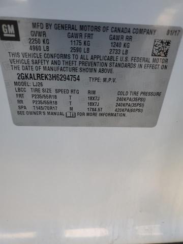 2017 GMC TERRAIN DENALI 2GKALREK3H6294754