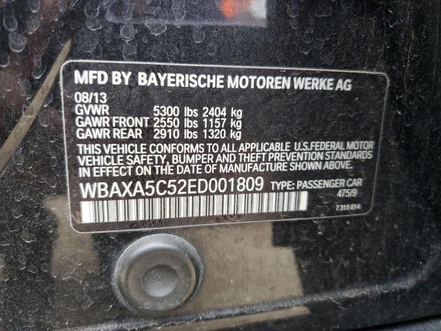 VIN WBAXA5C52ED001809 2014 BMW 5 SERIES no.12