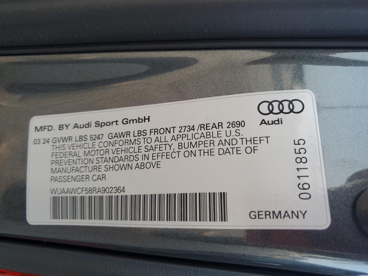 Lot #3044749055 2024 AUDI RS5