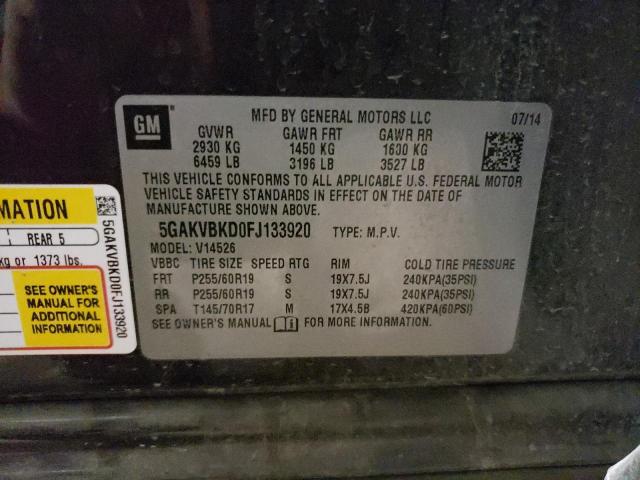 2015 BUICK ENCLAVE - 5GAKVBKD0FJ133920