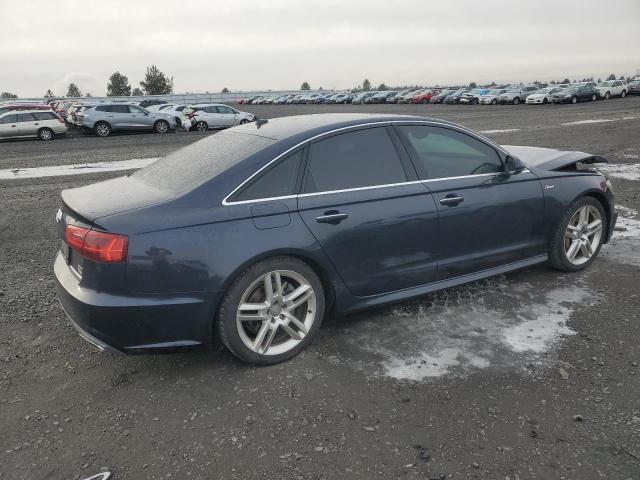 AUDI A6 PREMIUM 2016 blue  gas WAUFGAFCXGN022692 photo #4