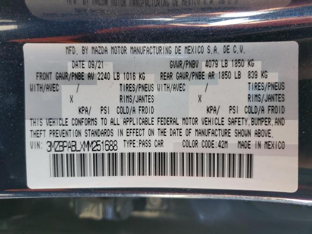 2021 MAZDA 3 SELECT 3MZBPABLXMM251688