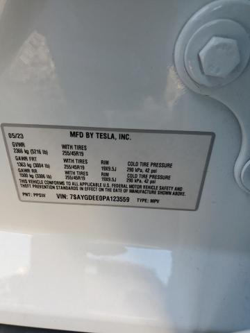 2023 TESLA MODEL Y 7SAYGDEE0PA123559