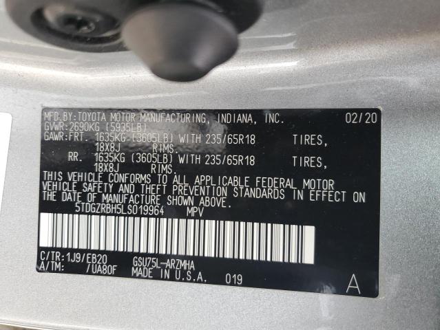 2020 TOYOTA HIGHLANDER - 5TDGZRBH5LS019964