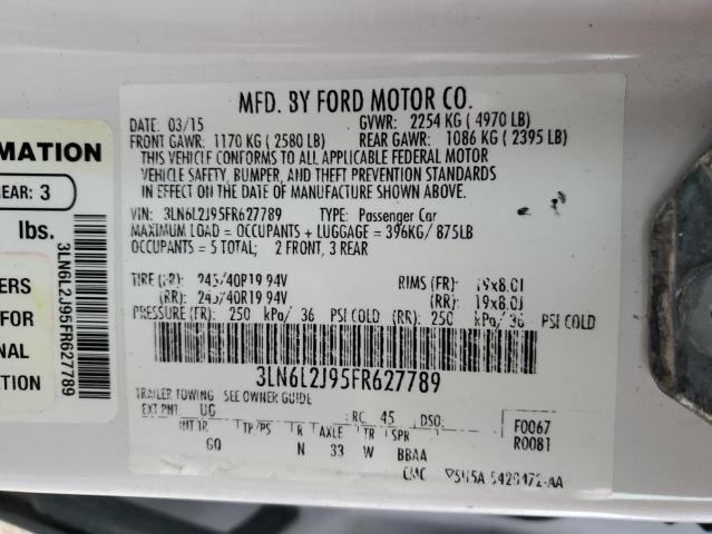 2015 LINCOLN MKZ 3LN6L2J95FR627789