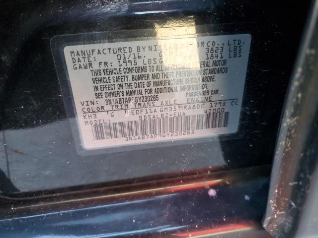 2016 NISSAN SENTRA S - 3N1AB7AP9GY230285