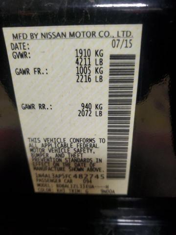2015 NISSAN ALTIMA 2.5 - 1N4AL3AP5FC482745