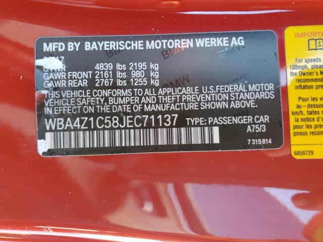 VIN WBA4Z1C58JEC71137 2018 BMW 4 SERIES no.13