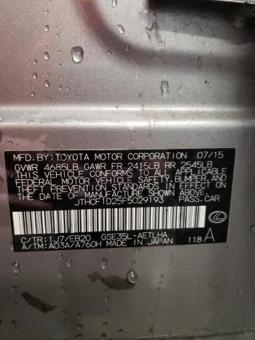 2015 LEXUS IS 250 - JTHCF1D25F5029193