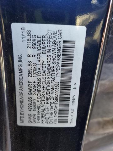 VIN 1HGCV1F58KA006585 2019 HONDA ACCORD no.12