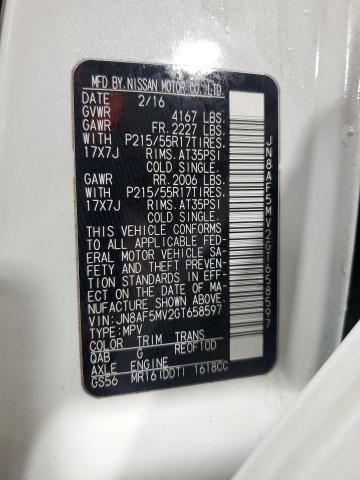 2016 NISSAN JUKE S - JN8AF5MV2GT658597