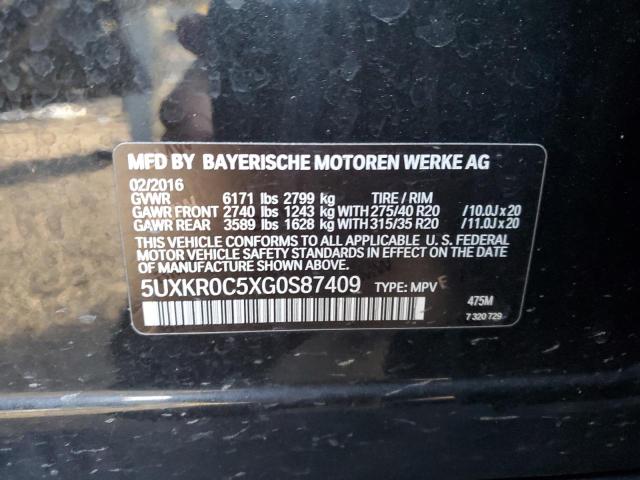2016 BMW X5 XDRIVE3 - 5UXKR0C5XG0S87409