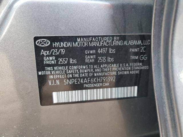 VIN 5NPE24AF6KH791392 2019 HYUNDAI SONATA no.13