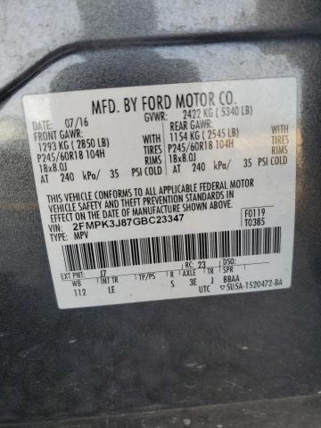 2016 FORD EDGE SEL - 2FMPK3J87GBC23347
