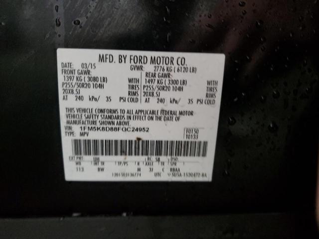 2015 FORD EXPLORER X - 1FM5K8D88FGC24952