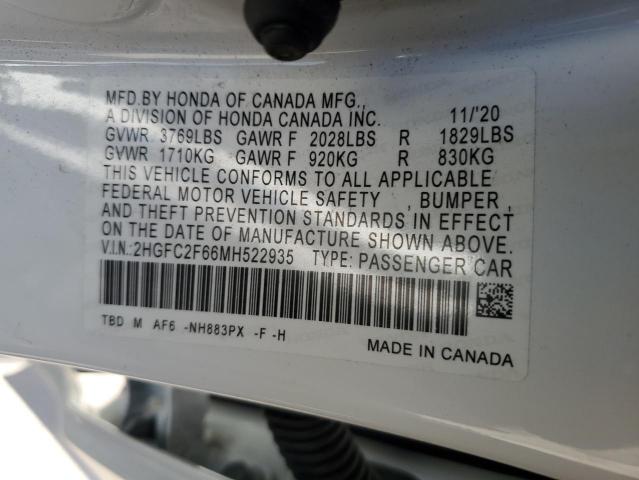 2021 HONDA CIVIC LX - 2HGFC2F66MH522935