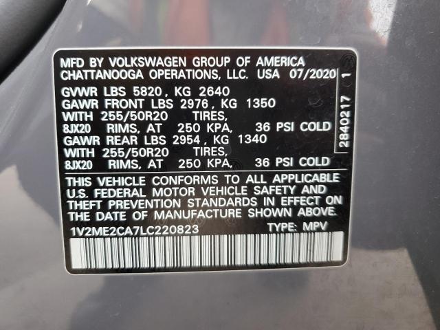 VIN 1V2ME2CA7LC220823 2020 VOLKSWAGEN ATLAS no.13