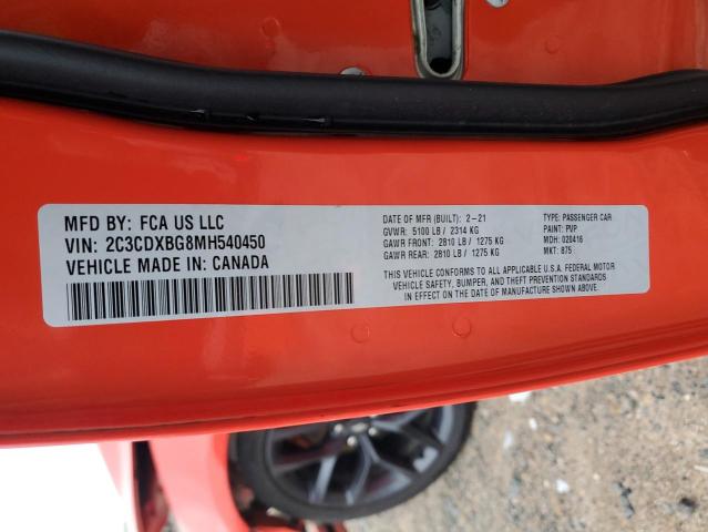 2021 DODGE CHARGER SX - 2C3CDXBG8MH540450