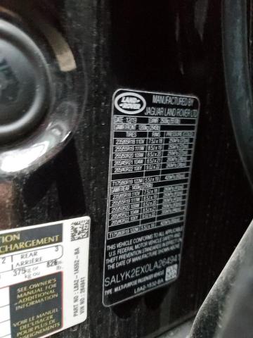 2020 LAND ROVER RANGE ROVE - SALYK2EX0LA264941