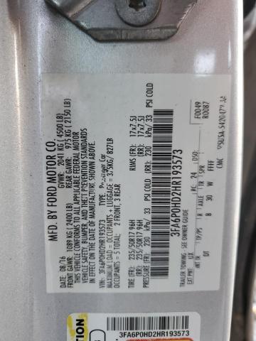 2017 FORD FUSION SE - 3FA6P0HD2HR193573