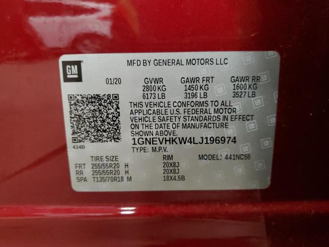 2020 CHEVROLET TRAVERSE L - 1GNEVHKW4LJ196974